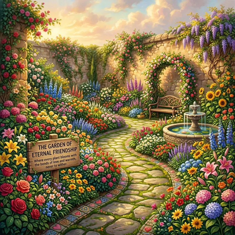 Eternal Friendship Garden: A Blossoming of Love and Unity