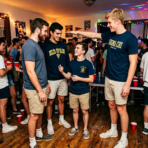 Fraternity Party: Remarkable Height Difference