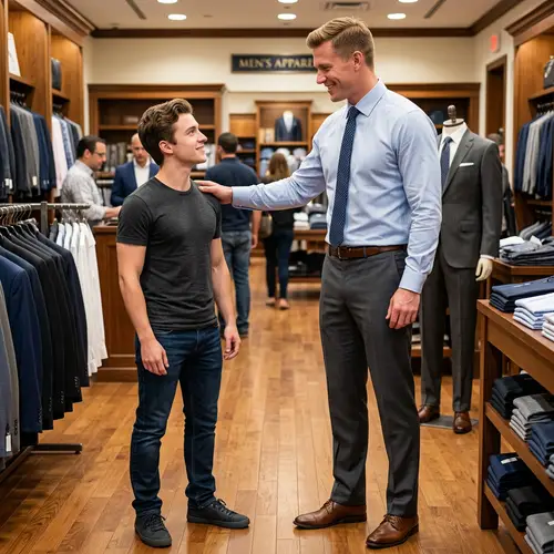 Height Difference in Men's Fashion: 5'4" vs 6'6"