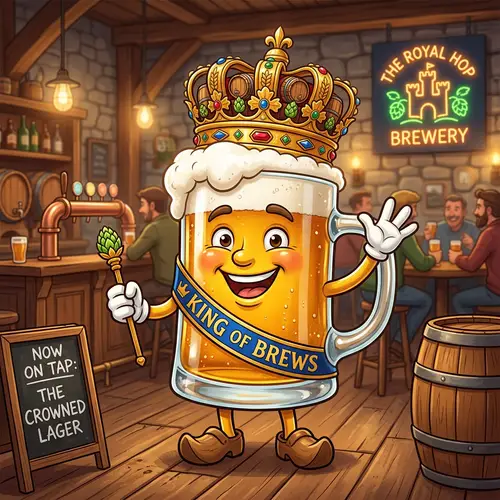 Royal Beer Mug Mascot - Fun and Unique Design