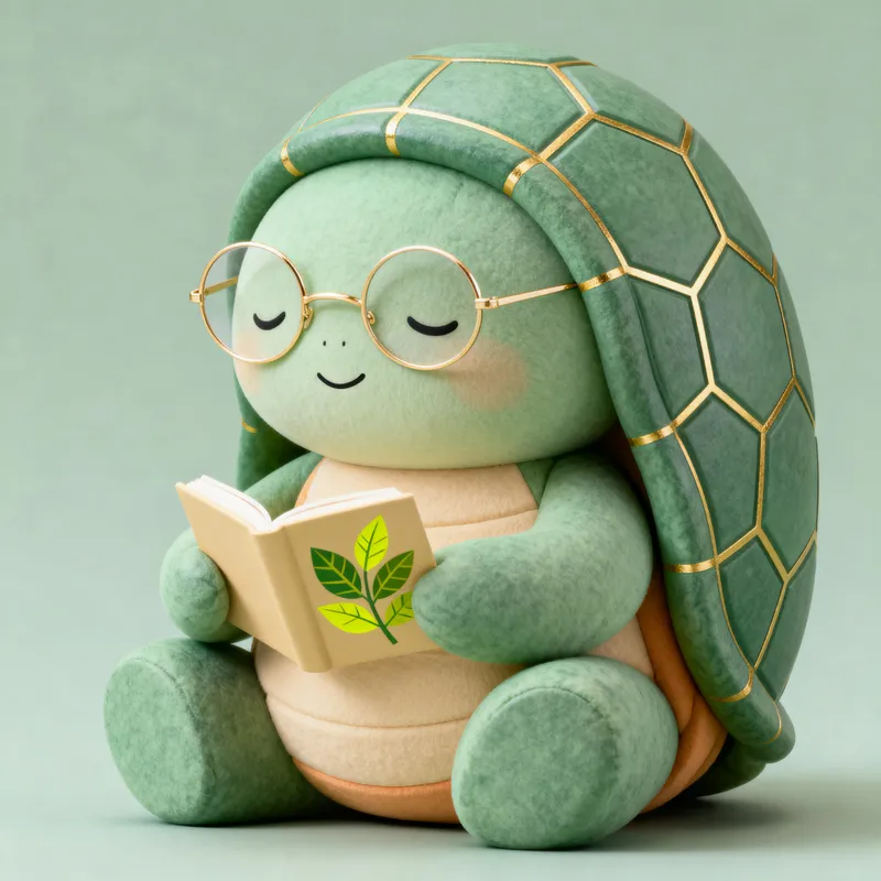 Elegant Turtle Mascot Design with Gold Accents