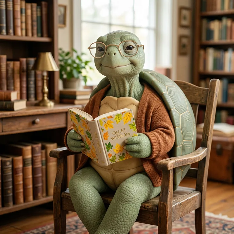 Elegant Turtle Mascot Design with Gold Accents