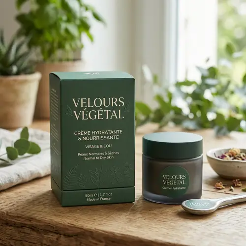 Velours Végétal: Hydrating Cream Packaging Design