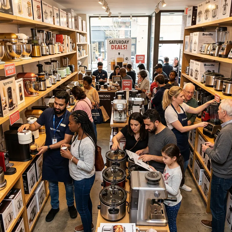 Busy Kitchen Appliance Store | Saturday Shopping Experience