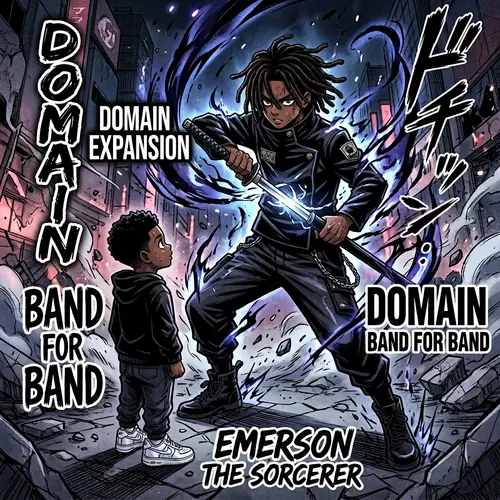 JJK Art Style: Black Boy with Sword & Locks