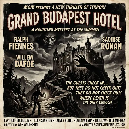 Grand Budapest Hotel: 1930s Horror Film Poster Art