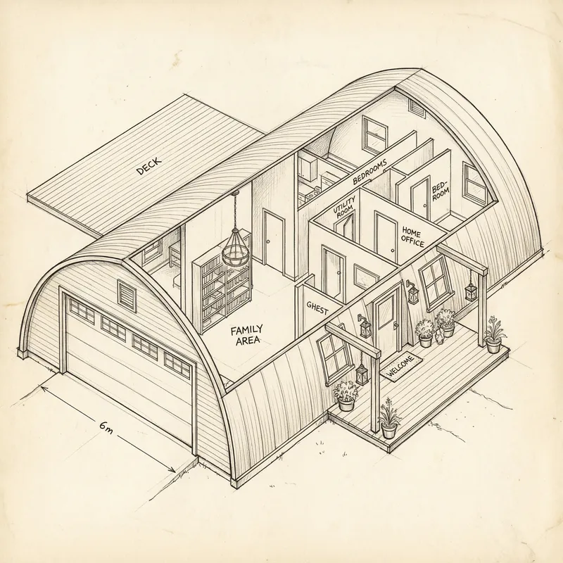 Spacious Quonset Hut Design with Open-Plan Living