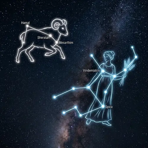 Aries and Virgo Constellations | Celestial Star Gazing