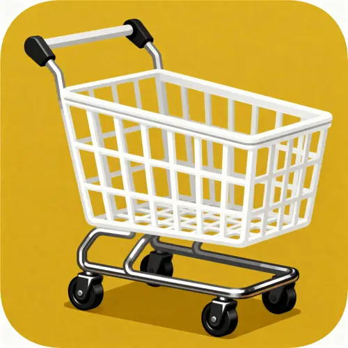 Supermarket Shopping Cart Icon for Games