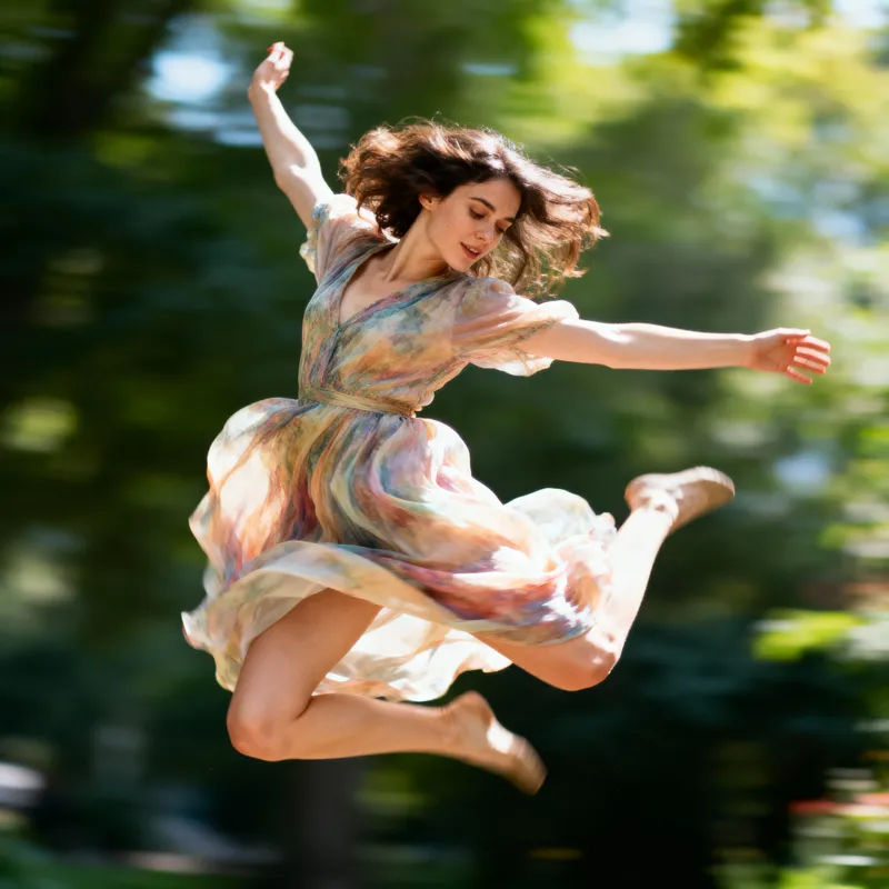 Woman Jumping - Capturing Joy in Motion