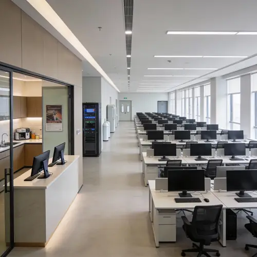 Versatile 100ft Room with Kitchen & Networking Space