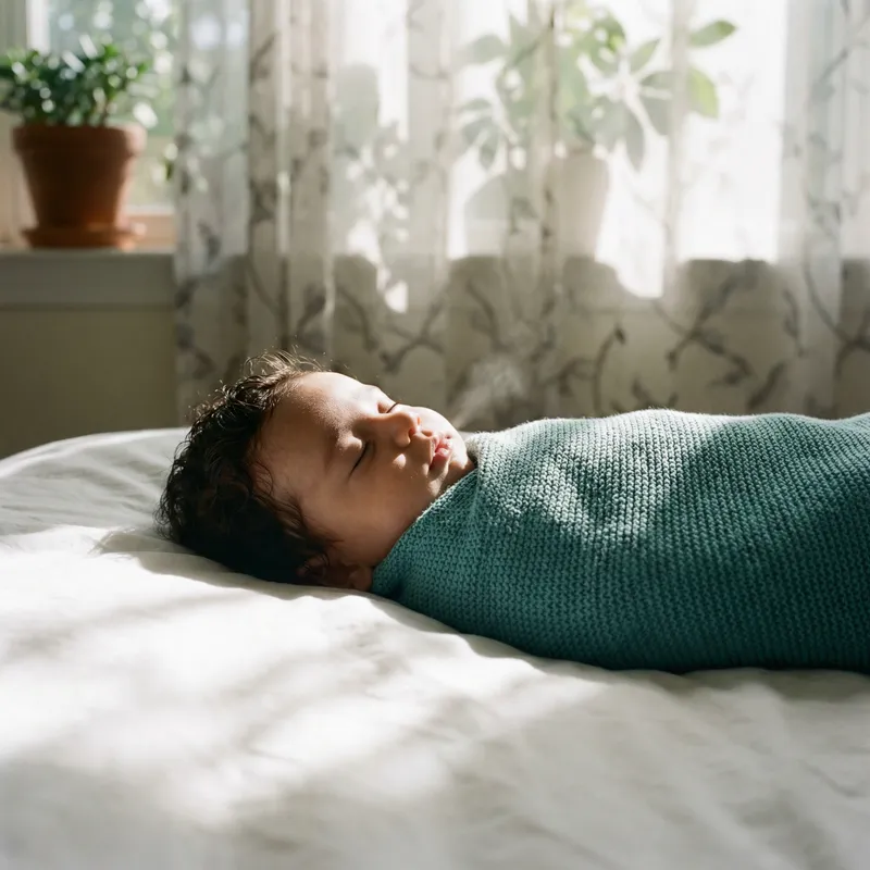 Small Middle-Eastern Baby Sleeping Peacefully