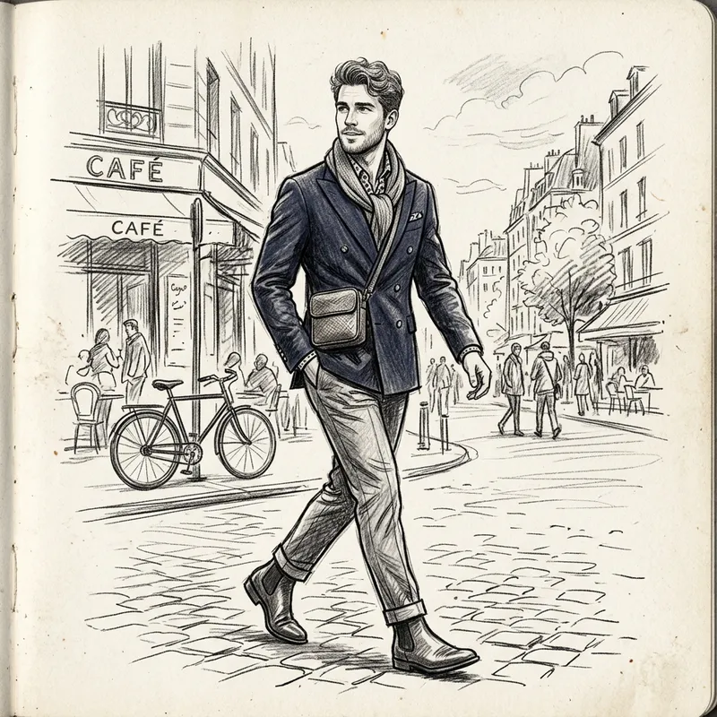 Stylish Dress Sketch of a Man Stylish Dress Sketch of a Man