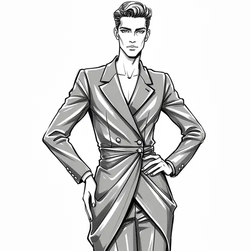 Stylish Dress Sketch of a Man