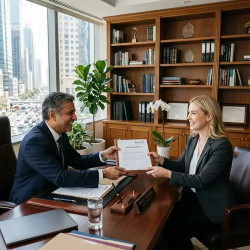 Luxury Job Offer in Urban Corporate Setting