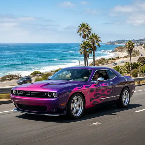 2024 Dodge Challenger: Bold Purple & Pink Design