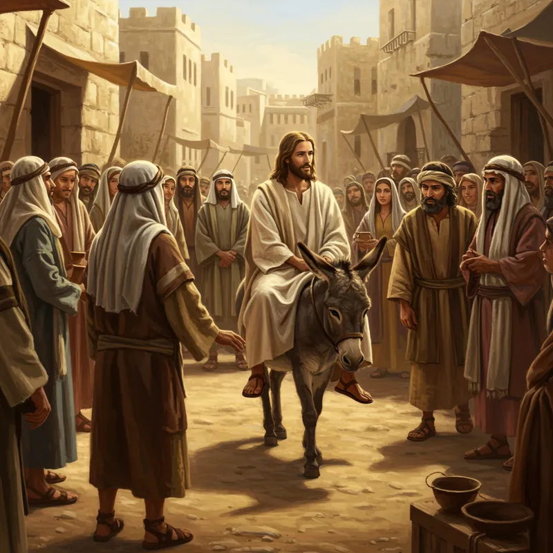Jesus Christ on Donkey - Hosanna Celebration