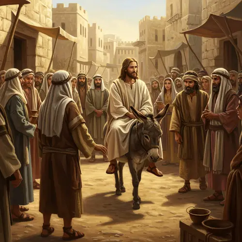 Jesus Christ on Donkey - Hosanna Celebration