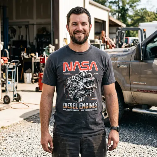 NASA Logo Diesel Engine Shirt