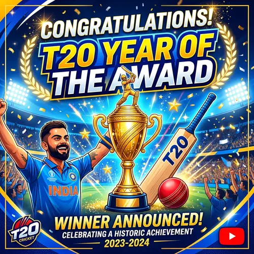 T20 Year of the Award - Celebratory Cricket Theme Design
