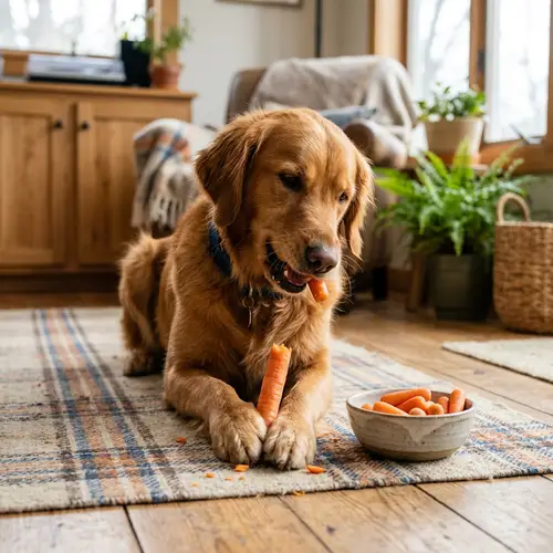 Dog Eating Carrots: Healthy Snack Ideas