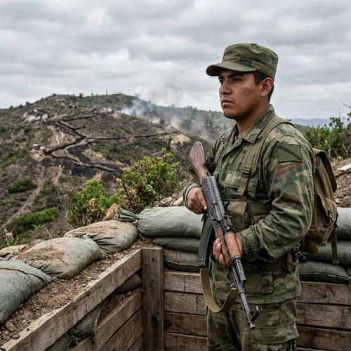 Liberation Army Soldier with AK-47 on Fortification | Battlefield Stare