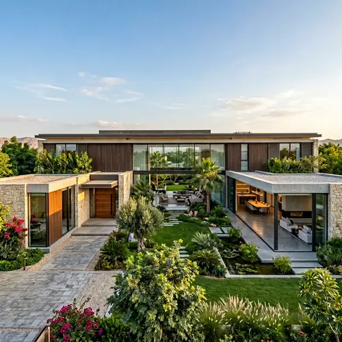 Modern Single Floor House with 4 Bedrooms