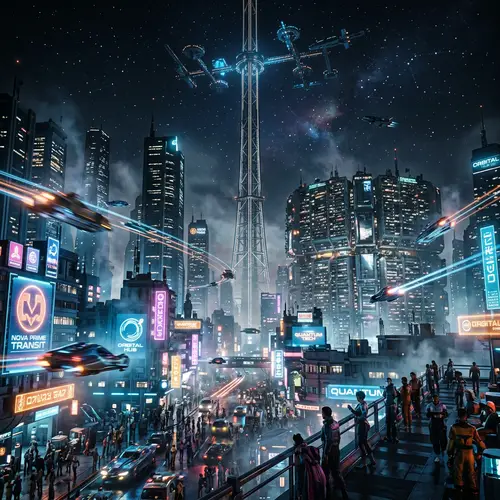 Explore NeoNova Cityscape: A Metropolis on Nova Prime