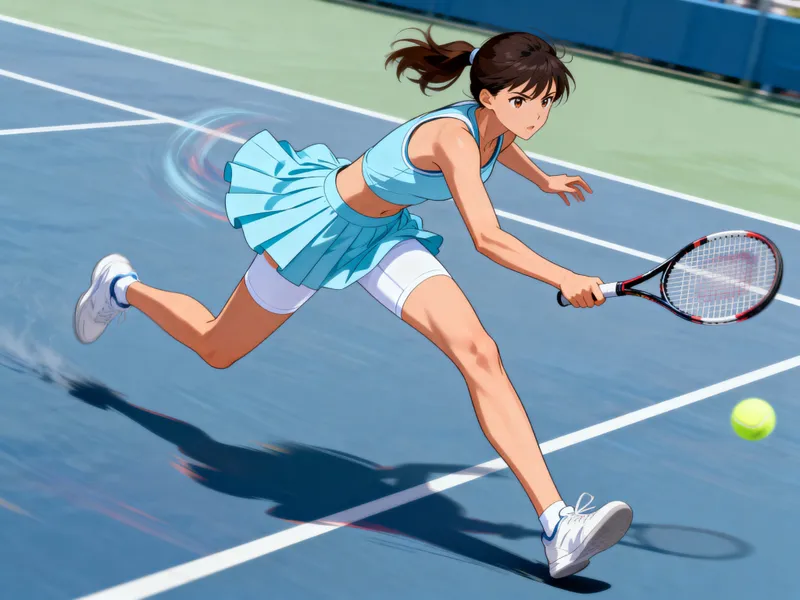 Anime Portrait of a Female Tennis Player