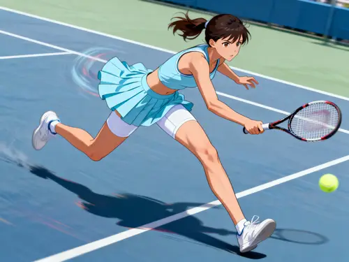 Anime Portrait of a Female Tennis Player