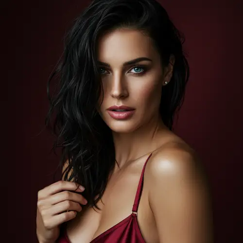 Sexy Brown-Haired Woman for Erotic Novel Cover