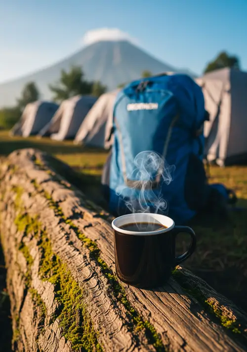 Close-Up Coffee in Nature - A Morning Escape