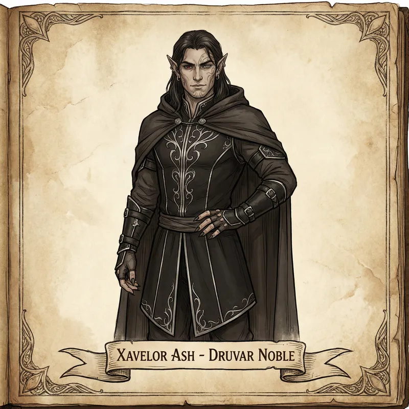 Xavelor Ash: Noble Druvar Master of Martial Arts - A Character Profile
