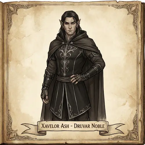 Xavelor Ash: Noble Druvar Master of Martial Arts | Character Profile
