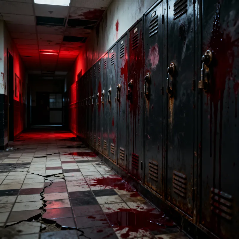 Creepy Dark Horror Scene with Blood Creepy Dark Horror Scene with Blood