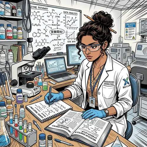 Anime Style Researching Scientist - South Asian Female