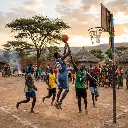 Basketball in an African Village: A Vibrant Culture