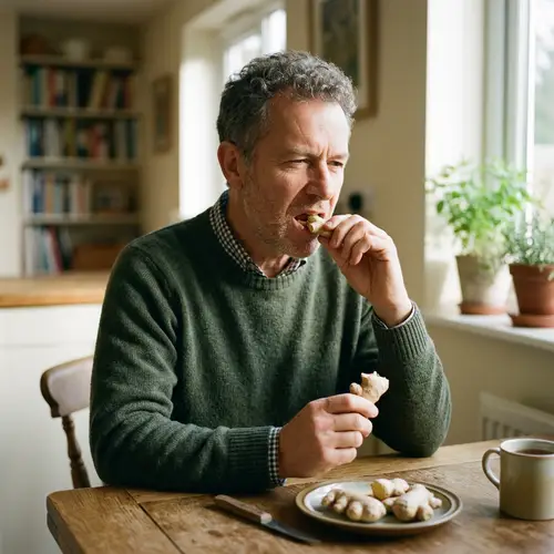 Man Eating Ginger: Benefits and Tips for Digestive Health