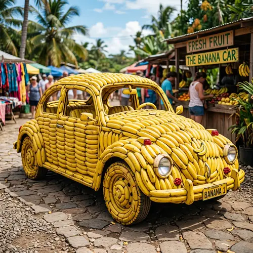 Banana Car: A Creative Fruit Art Piece