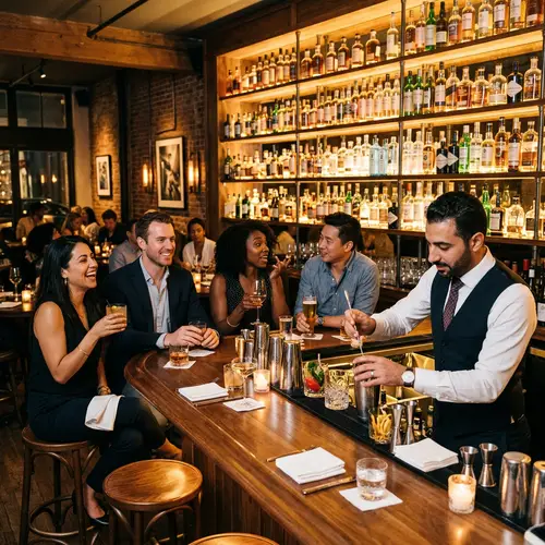 Lively Bar with a Variety of Beverages