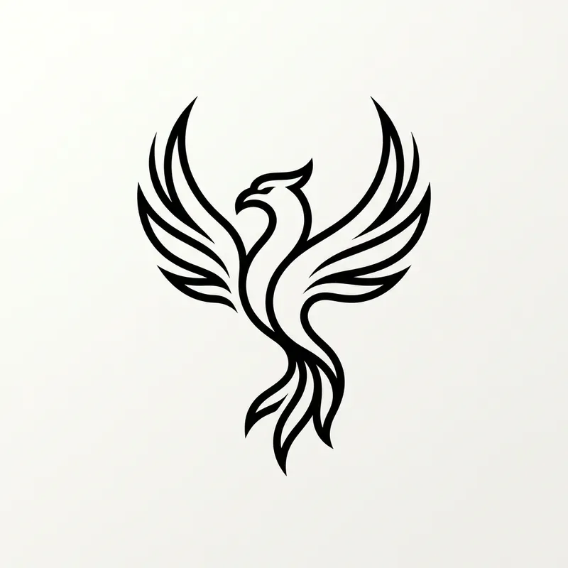 Monochromatic Mythical Creature Logo Design
