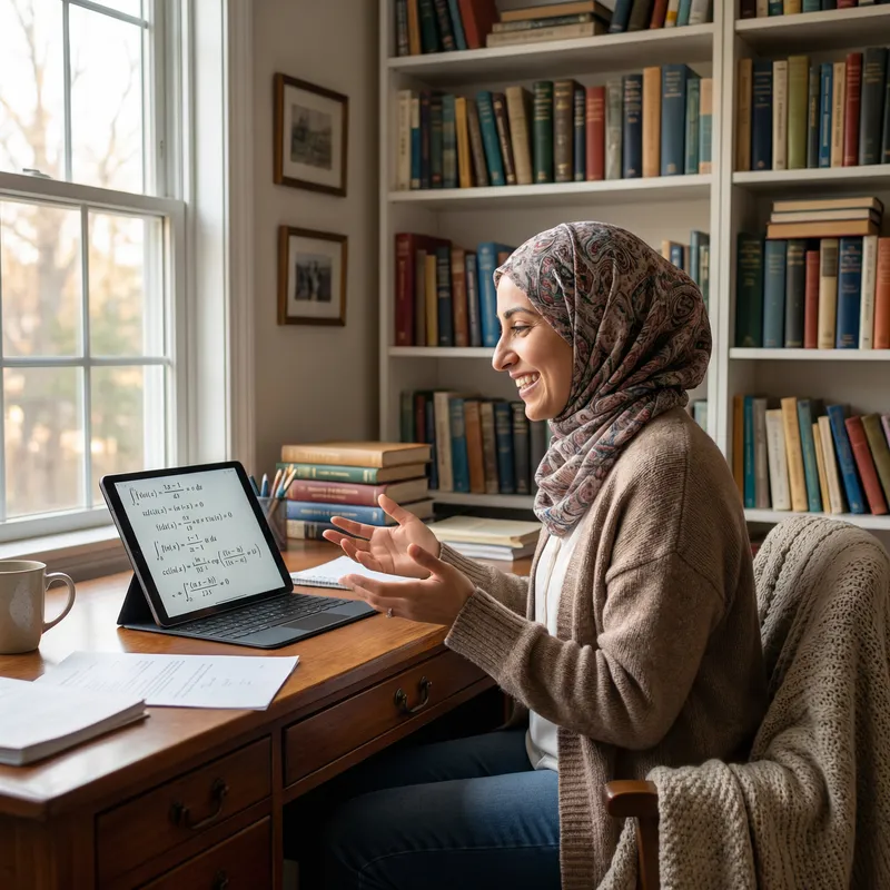 Online Math Tutoring by a Hijabi Instructor