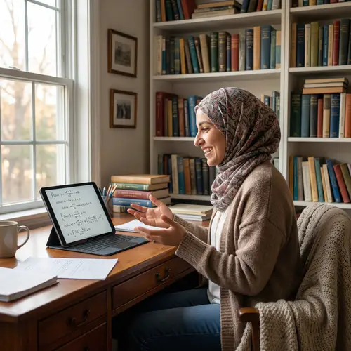 Online Math Tutoring by a Hijabi Instructor