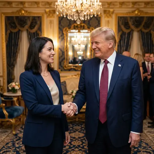 Elegant Digital Portrait: Trump & Young Professional