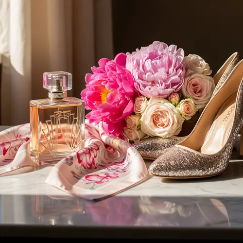 Elegant Silk Scarf Still Life Photography