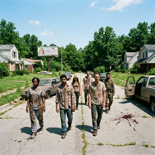 Summer Zombie Apocalypse: Diverse Undead in Grim Reality