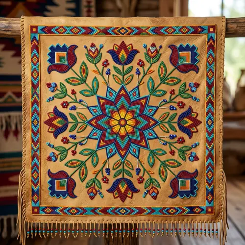 Exquisite Dakota Floral Design - Native American Artistry