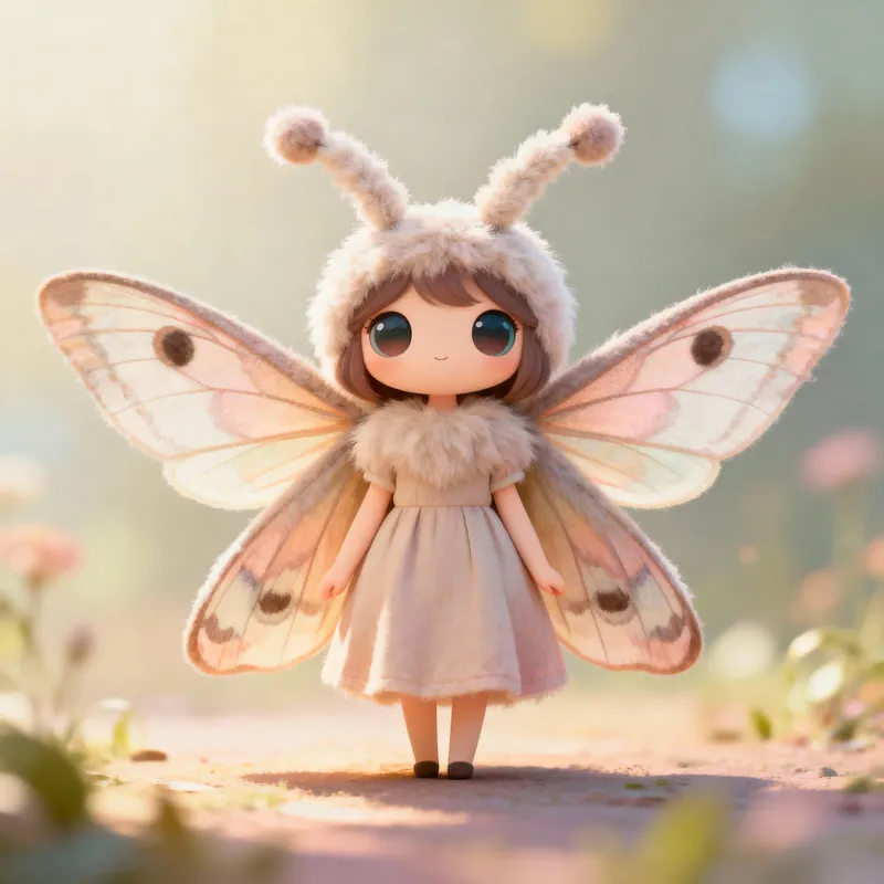 Cute Furry Moth Girl - Adorable Art and Merchandise