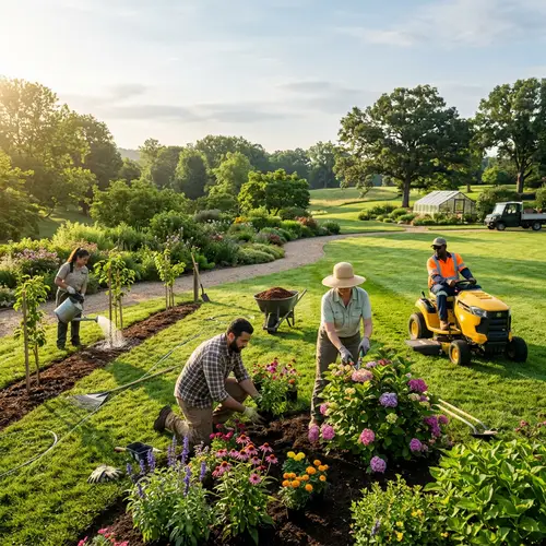 Professional Landscape Maintenance Services | Diverse Gardening Team