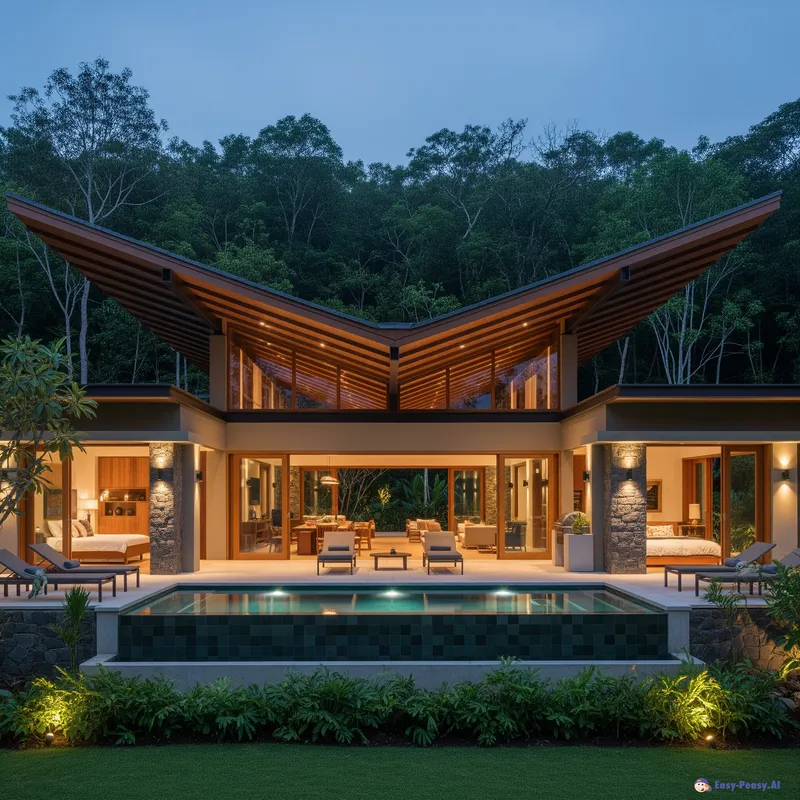 Tropical Contemporary House: 600 sqm Design